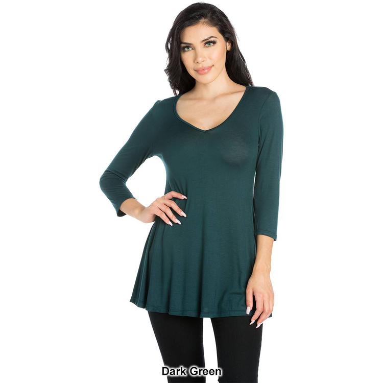 Womens 24/7 Comfort Apparel V-Neck Tunic