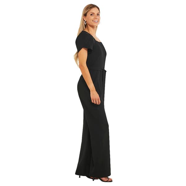 Womens Connected Apparel Tulip Sleeve Crepe Jumpsuit
