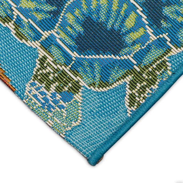 Liora Manne Sea Turtle Garden Rectangular Runner