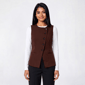 Juniors A. Byer Asymmetrical Button Up Twill Vest - image 1