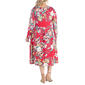 Plus Size 24/7 Comfort Apparel Floral Fit & Flare Dress - image 2