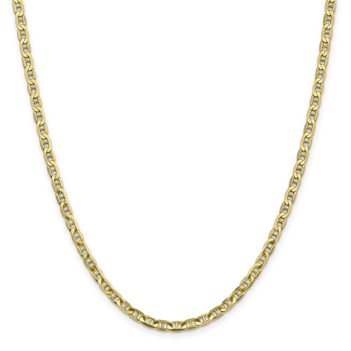 Unisex Gold Classics™ 10kt. Gold Concave Anchor Chain Necklace