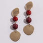 Ashley Cooper(tm) Berry-Color Beads Strand & Gold-Tone Disk Earrings - image 1