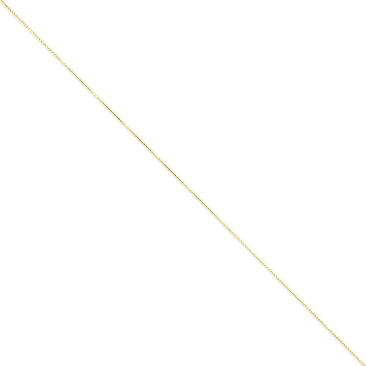 Gold Classics™ .75mm. Solid Polished Cable Chain Anklet