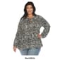 Plus Size White Mark Long Sleeve Tie Neckline Animal Blouse - image 9