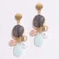 Ashley Cooper(tm) Shiny Gold-Tone Stone & Pearl Cluster Earrings - image 1