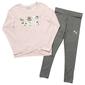 Girls &#40;7-16&#41; Puma 2pc. Glitter Flower Top & Leggings Set - image 1