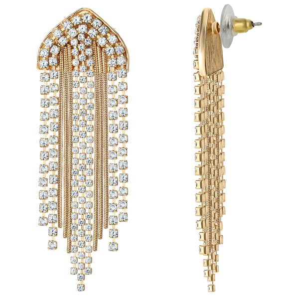 Jessica Simpson Fringe Drop Earrings - Gold