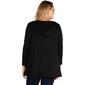 Plus Size 24/7 Comfort Apparel Lightweight Hooded Open Cardigan - image 2
