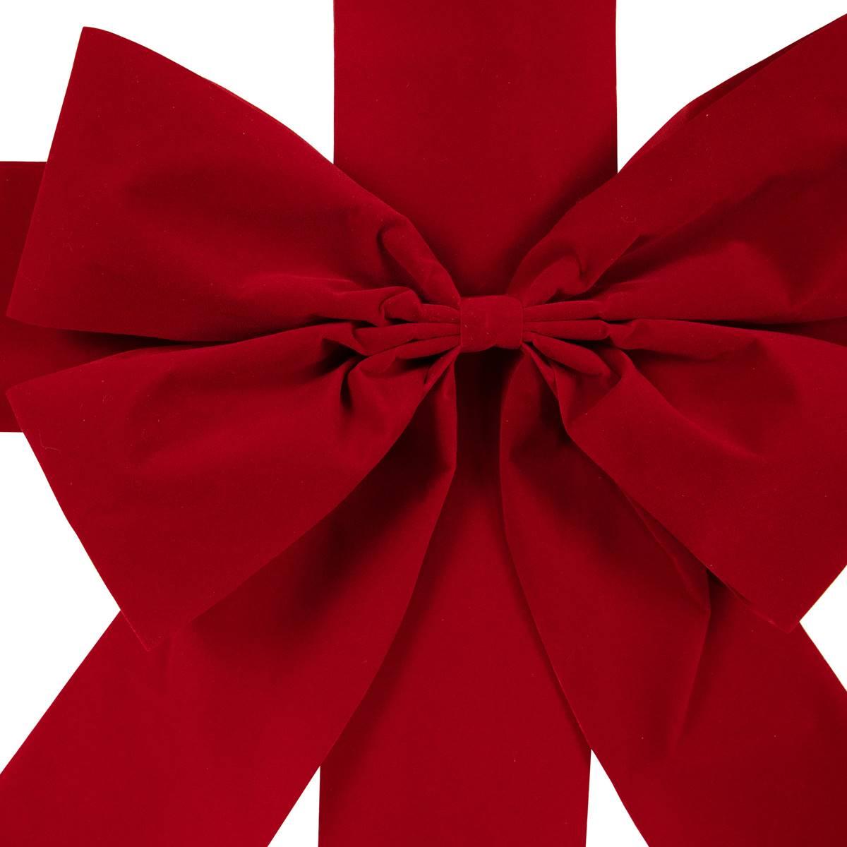 Northlight Seasonal 14in. Classic Red Velvet Christmas Door Bow