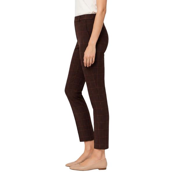 Petite Zac & Rachel Pull On Plaid Slim Leg Pants