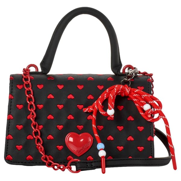 Luv Betsey by Betsey Johnson Evie Heart Satchel w/Puffy Hangoff