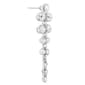 Athra Silver Plated & Clear Crystal Chain Drop Earrings - image 2