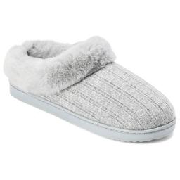 Womens Dearfoams(R) Rib Knit Clog Slippers