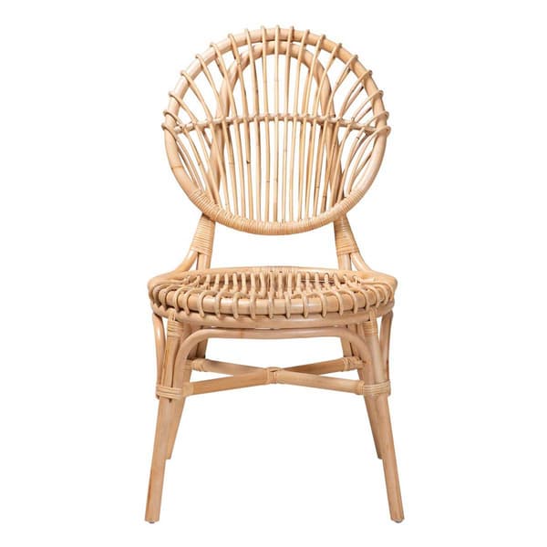 bali & pari Iris Modern Bohemian Natural Rattan Dining Chair
