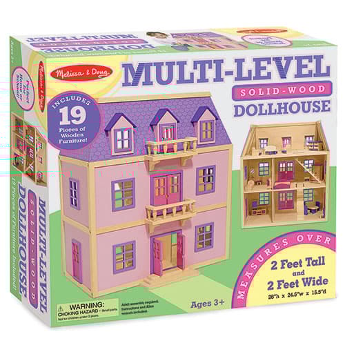 Melissa & Doug&#174; Multi-Level Wooden Dollhouse