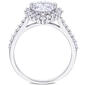 Sterling Silver 2 3/4ctw. White Moissanite Pear Halo Ring - image 2