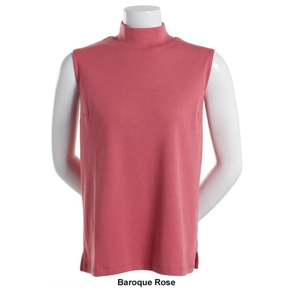 Womens Hasting & Smith Sleeveless Mock Neck Knit Tee
