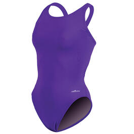 Womens Dolfin&#40;R&#41; Team Solid HP Back One Piece Swimsuit - Purple