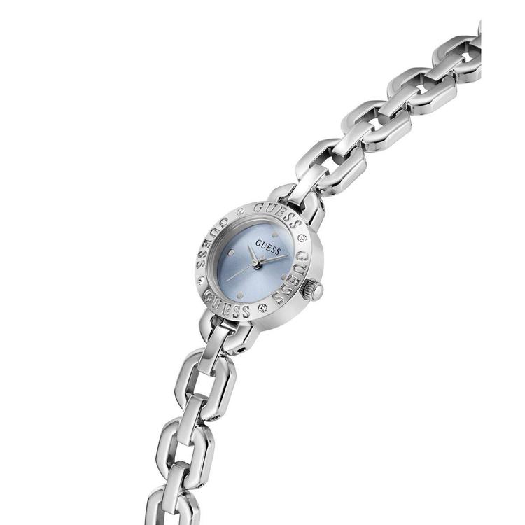 Womens Guess Silver-Tone Light Blue Dial Analog Watch - GW1019L1