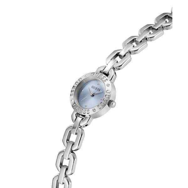 Womens Guess Silver-Tone Light Blue Dial Analog Watch - GW1019L1