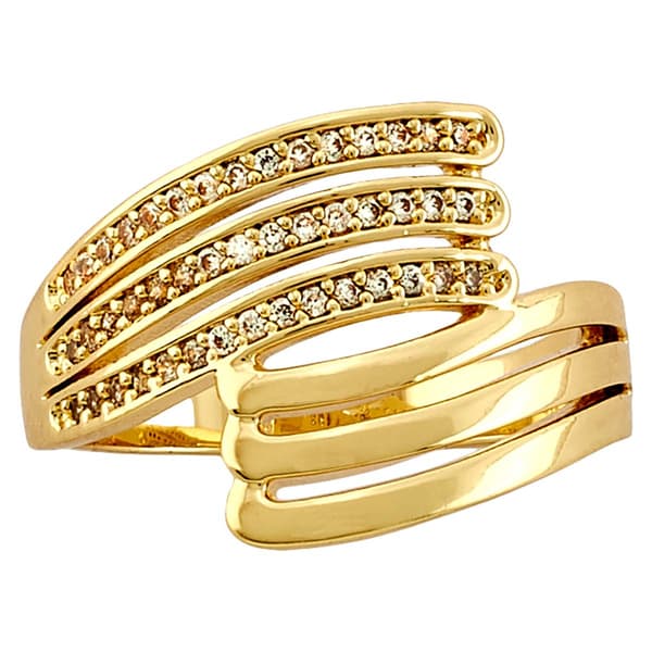 Ashley Cooper(tm) Gold Swirl CZ Ring - image 
