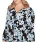 Plus Size Emaline Seabreeze Essence Button Front Floral Blouse - image 5