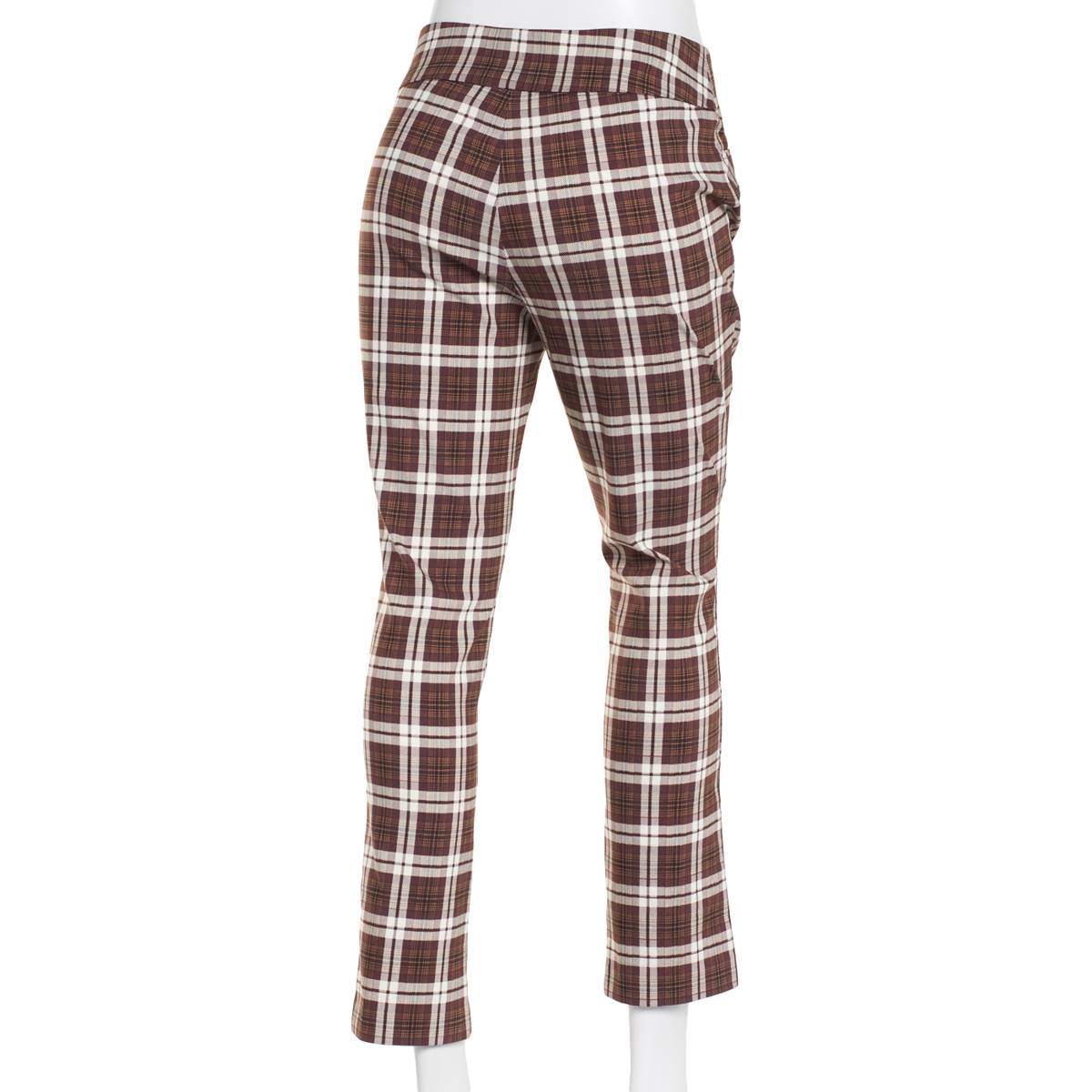 Juniors Joe B Plaid Millenium Ankle Dress Pants - Brown - Boscov's