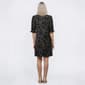 Womens Harper 241 Elbow Sleeve Boat Neck Floral Shift Dress-Brown - image 2