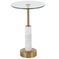 9th & Pike® Glam White Marble Accent Table - image 1