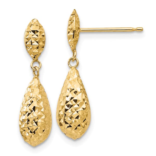 Gold Classics&#40;tm&#41; 14kt. White Gold Teardrop Earrings - image 