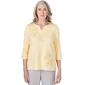 Womens Alfred Dunner Charleston Embroidered Flowers Top - image 1
