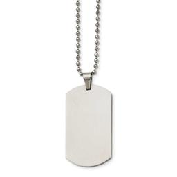 Mens Gentlemen's Classics(tm) Engravable Dog Tag Necklace