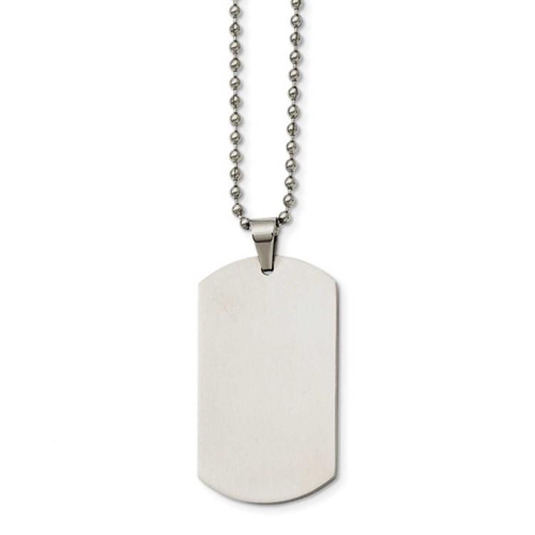 Mens Gentlemen's Classics(tm) Engravable Dog Tag Necklace