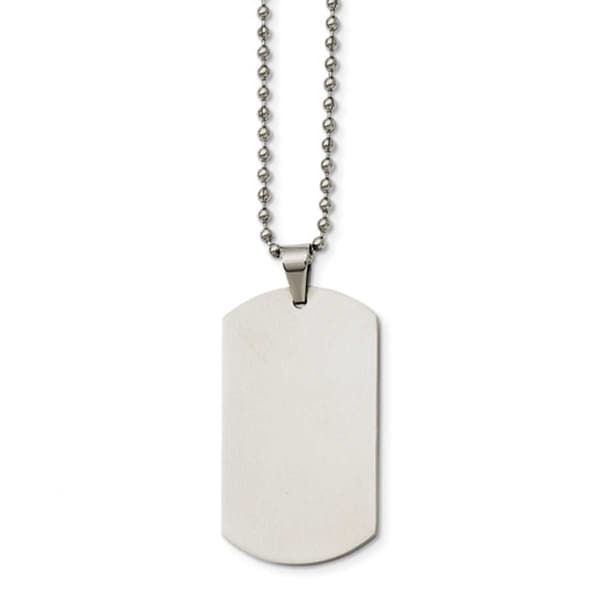 Mens Gentlemen's Classics&#40;tm&#41; Engravable Dog Tag Necklace - image 
