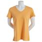 Womens Calvin Klein Performance Embroider Short Sleeve V-Neck Top - image 1