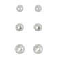 Freedom Trio Set Silver-Tone Ball Stud Earrings - image 1