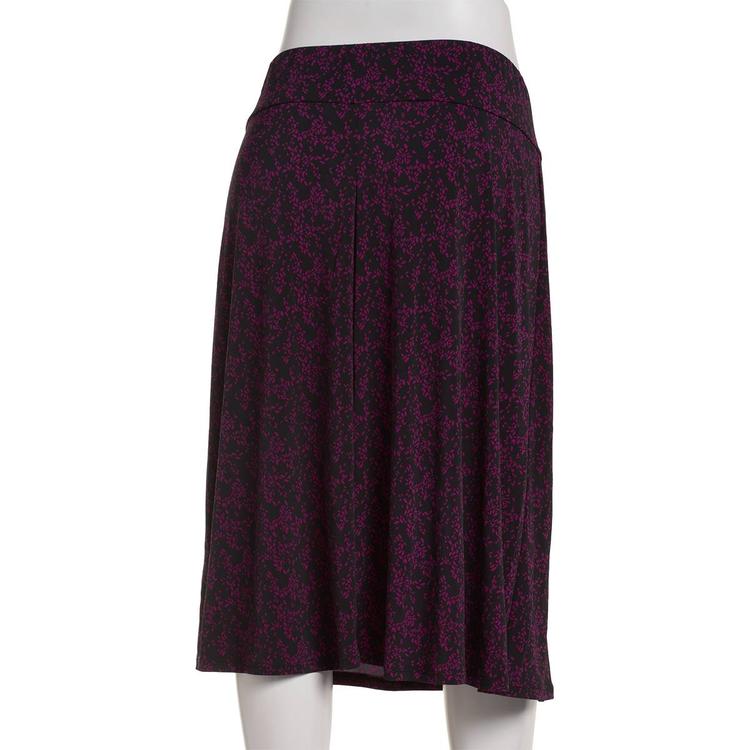 Womens NY Collection Knee Length Abstract  Skirt