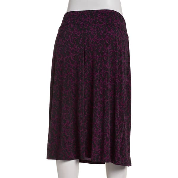 Womens NY Collection Knee Length Abstract  Skirt