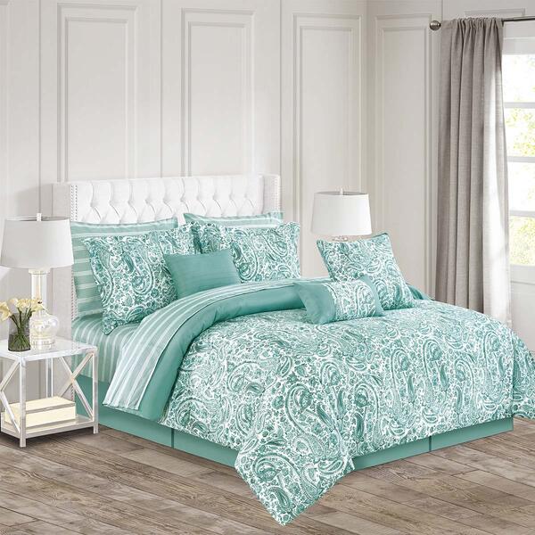 10pc. Stephanie Paisley Comforter Set - image 