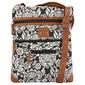 Stone Mountain Quilted Lockport Floral Crossbody - Black/White - image 1