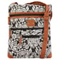 Stone Mountain Quilted Lockport Floral Crossbody - Black/White - image 1