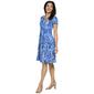 Womens Sami & Jo Short Sleeve Seam Abstract Leaf A-Line Dress - image 4