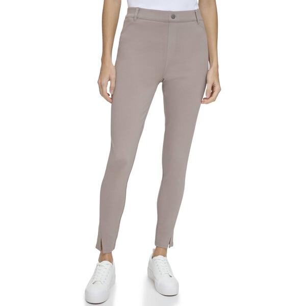 Womens Andrew Marc Sport Solid Ponte 7/8 Twisted Vent Leg Pants - image 