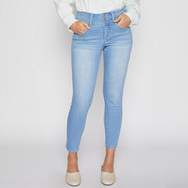 Petite Royalty Basic Three Button High Rise Skinny Jeans
