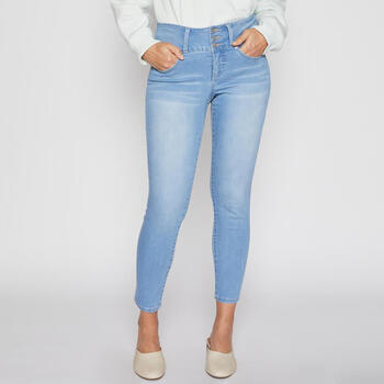 Petite Royalty Basic Three Button High Rise Skinny Jeans - Boscov's