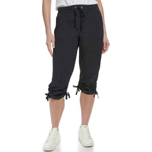 Womens DKNY Sport Peached Poplin Convertible Cargo Capri Pant - image 