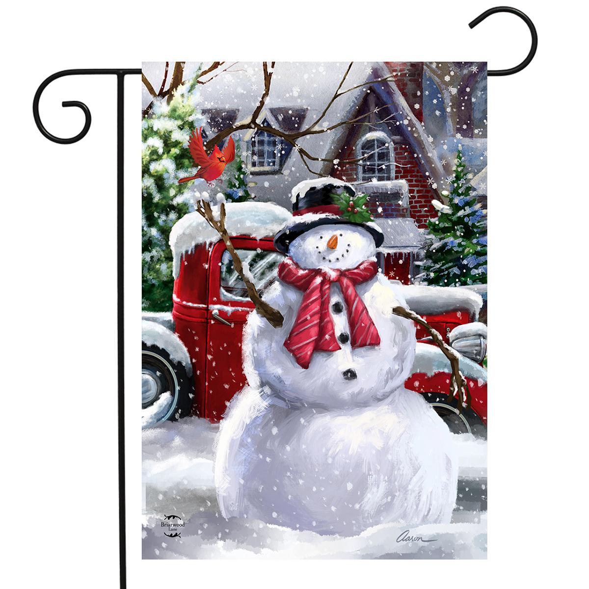 Briarwood Lane Snowman Garden Flag