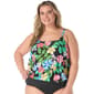 p/h7/26 Plus Size Beach House Midnight Garden Tankini Swim Top - image 1