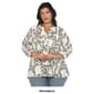 Womens White Mark Paisley V-Neck Long Sleeve Blouse - image 7